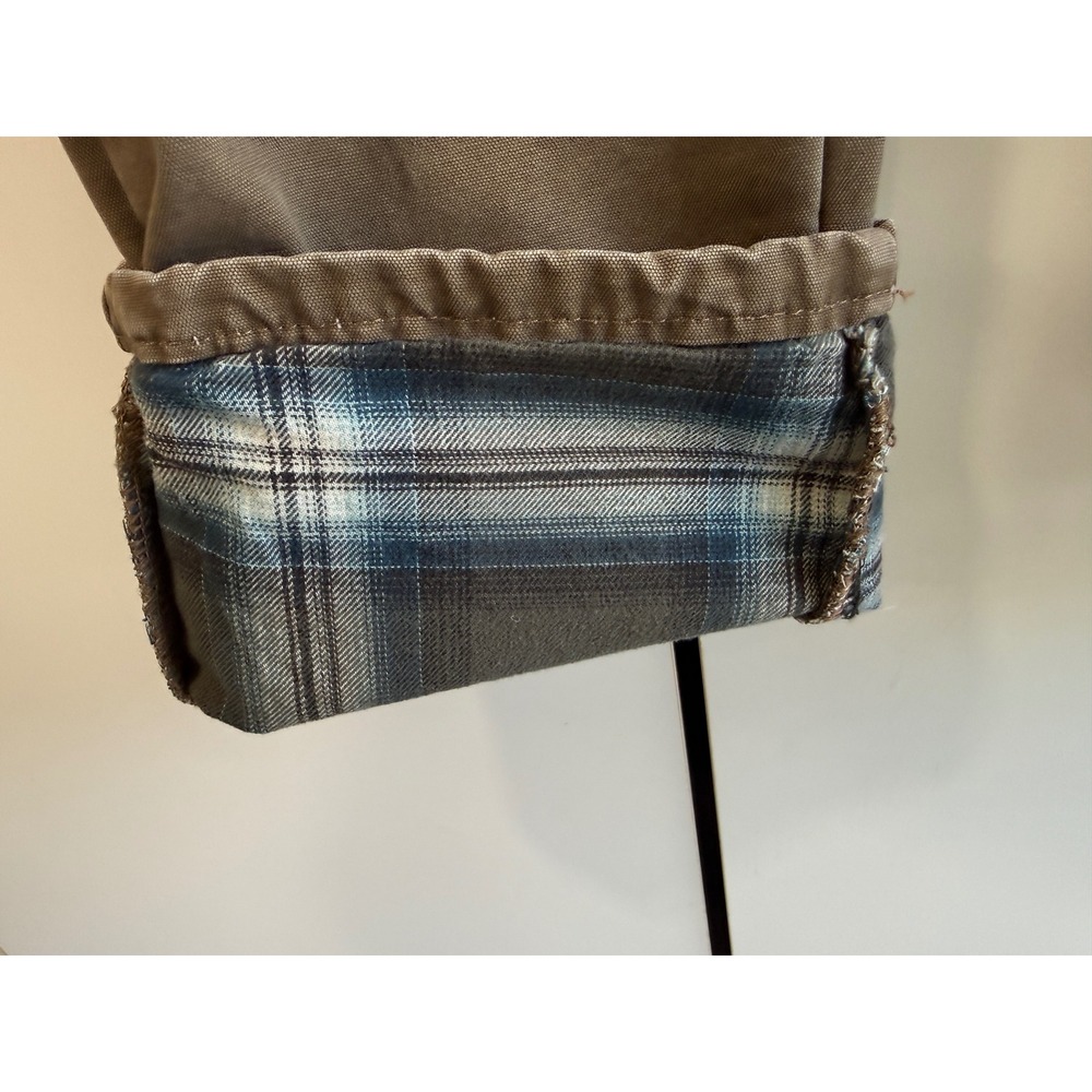 Lee Relaxed Fit Flannel Lined Canvas Pants Brown Plaid 34x36 112354009 - Picture 4 of 7